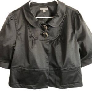 Apt 9 Satin Black 50s Style Jacket.